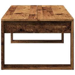 Berkfield Home Coffee Table Old Wood 102x50x35 cm Engineered Wood in Brown - Size: 102 x 50 x 35 cm - thumbnail 5