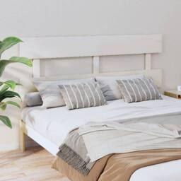 Berkfield Home Beautiful Bed Headboard White 164x3x81 cm Solid Wood Pine - Size: 164 x 3 x 81 cm - thumbnail 2