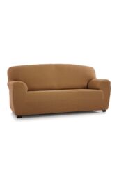 Homescapes Luxury 'Clare' Two Seater Armchair Cover Slipcover Protector in Mustard - thumbnail 1