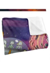 Warner Brothers Rick & Morty Officially Licensed Silky Touch Super Soft Throw Blanket 152 x 127 cm in White - thumbnail 3