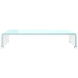 Berkfield Home TV Stand/Monitor Riser Glass Green 60x25x11 cm - Size: 60 x 25 x 11 cm - thumbnail 3