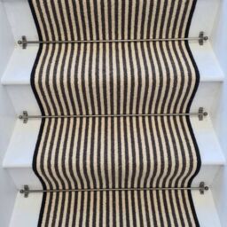 RainbowHome Stripe Quality Wool Stair Runner Loop Pile With 100% Pure Wool Edge in Black - Size: 15 cm x 20 cm