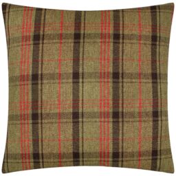 Evans Lichfield Bramble Pheasant Tartan Polyester Filled Cushion - Size: 43 cm x 43 cm - thumbnail 2