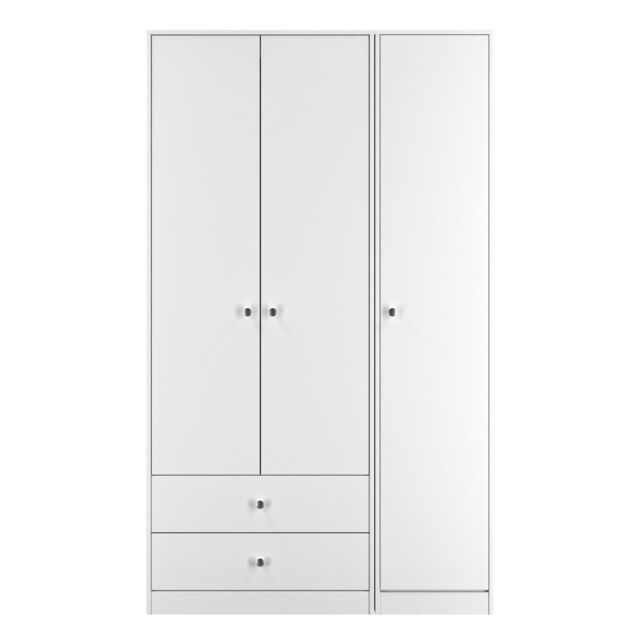 Ready Assembled 2 U Stowe Triple Wardrobe with 2 Drawers (Ready Assembled) in White - image 1