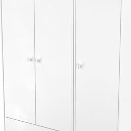 Ready Assembled 2 U Stowe Triple Wardrobe with 2 Drawers (Ready Assembled) in White - thumbnail 4