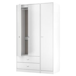 Ready Assembled 2 U Stowe Triple Wardrobe with 2 Drawers (Ready Assembled) in White - thumbnail 5