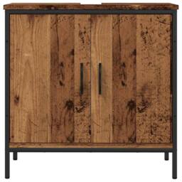 Berkfield Home Sink Cabinet Old Wood 60x30x60 cm Engineered Wood in Brown - Size: 60 x 30 x 60 cm - thumbnail 4