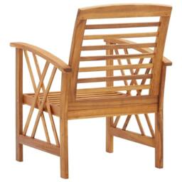 Berkfield Home Beautiful Garden Chairs 2 pcs Solid Acacia Wood in Brown - thumbnail 5
