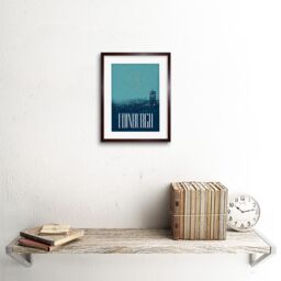 "Artery8 Wall Art Print Edinburgh Calton Hill Dugald Stewart Monument Skyline Paint Framed Art in Brown - Size: W7"" x H9""" - thumbnail 2