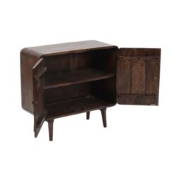 IH Design Malena Dark Mango Wood 2 Door Sideboard in Dark Brown - thumbnail 4