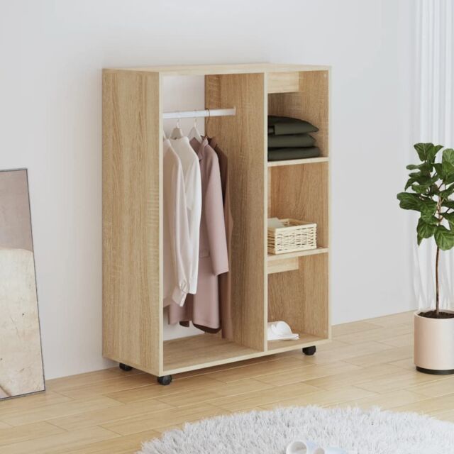 Berkfield Home Wardrobe Sonoma Oak 80x40x110 cm Engineered Wood in Brown - Size: 80 x 40 x 110 cm - image 1