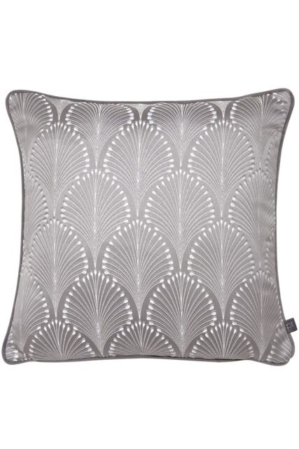 Prestigious Textiles Boudoir Jacquard Piped Cushion in Dark Grey - Size: 43 cm x 43 cm - image 1