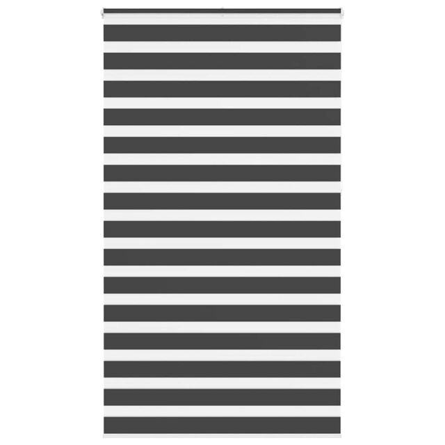 Berkfield Home Zebra Blind Black 135x230 cm Fabric Width 130.9 cm Polyester - image 1
