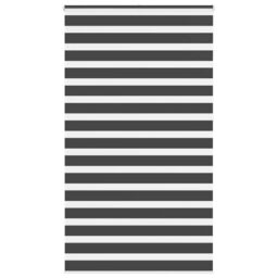 Berkfield Home Zebra Blind Black 135x230 cm Fabric Width 130.9 cm Polyester - thumbnail 1