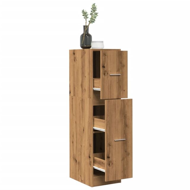 Berkfield Home Apothecary Cabinet Artisian Oak 30x41x118 cm Engineered Wood in Brown - Size: 30 x 41 x 118 cm - image 1