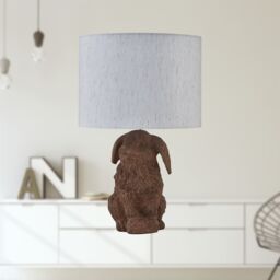 First Choice Lighting Lily - Bunny Table Lamp With Oatmeal Linen Shade in Brown - thumbnail 6