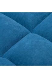 H&O Direct Modern Recliner Lounge Set with Ottoman & Sleek Metal Base in Blue - thumbnail 6