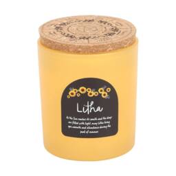 Something Different Wheel Of The Year Wildflower Litha Candle & Holder Set in Yellow - thumbnail 2