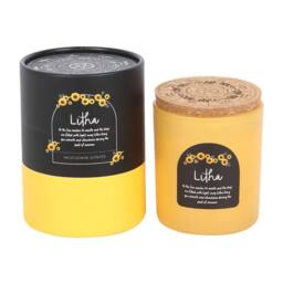 Something Different Wheel Of The Year Wildflower Litha Candle & Holder Set in Yellow - thumbnail 3