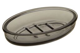 Orsina Ridley Glass Soap Dish, Smoky Glass in Clear - thumbnail 6