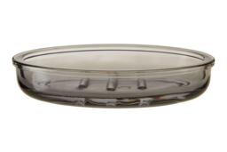 Ridley Glass Soap Dish, Smoky Glass