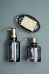 Orsina Ridley Glass Soap Dish, Smoky Glass in Clear - thumbnail 2