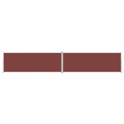 Berkfield Home Retractable Side Awning Brown 220x1200 cm in Wine - thumbnail 3
