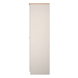 Ready Assembled 2 U Cumbria Tall Plain Double Wardrobe (Ready Assembled) in Taupe - Size: Large - thumbnail 2