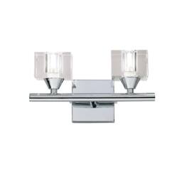 Netlighting Cuadrax Wall Lamp 2 Light G9 Polished Chrome in Silver - thumbnail 1