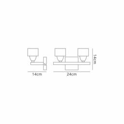 Netlighting Cuadrax Wall Lamp 2 Light G9 Polished Chrome in Silver - thumbnail 5