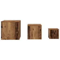 Berkfield Home Side Tables 3 pcs Artisan Oak Engineered Wood in Brown - thumbnail 4