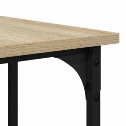 Berkfield Home Desk Sonoma Oak 139x139x75 cm Engineered Wood in Light Tan - Size: 139 x 139 x 75 cm - thumbnail 9