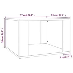 Berkfield Home Bedside Table Black 57x55x36 cm Engineered Wood - Size: 57 x 55 x 36 cm - thumbnail 8