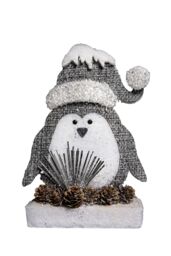 Shatchi 20cm Red Penguin Christmas Tabletop Figures Glitter Foam Showpiece Decorations - thumbnail 2