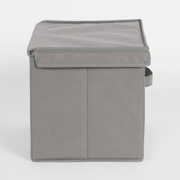 OHS Foldable Fabric Storage Box Lid Toys Books Organiser Space Saving Clothes Bin in Charcoal - thumbnail 3