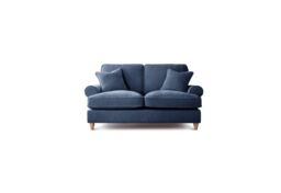 The Great Sofa Company Ezra 2 Seater Textured Velvet Sofa - Scroll Arm in Navy - thumbnail 2