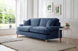 The Great Sofa Company Ezra 2 Seater Textured Velvet Sofa - Scroll Arm in Navy - thumbnail 3