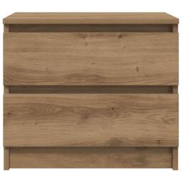 Berkfield Home Bedside Cabinets 2 pcs Artisan Oak 50x40x43.5 cm Engineered Wood in Brown - thumbnail 4