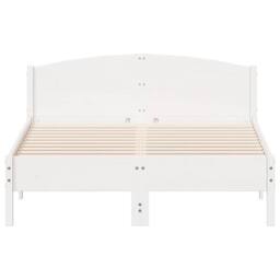 Berkfield Home Beautiful Bed Frame without Mattress White 135x190 cm Double Soli - thumbnail 4