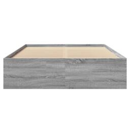 Berkfield Home Bed Frame without Mattress Grey Sonoma 140x200 cm Engineered Wood - thumbnail 5