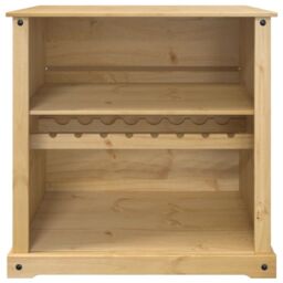 Berkfield Home Wine Cabinet Corona 107.5x51x105.5 cm Solid Wood Pine in Brown - thumbnail 4