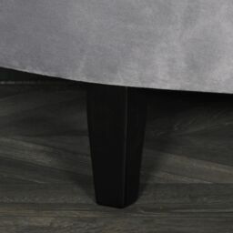 Glasstone Grey Velvet Storage Pouf Ottoman - thumbnail 6