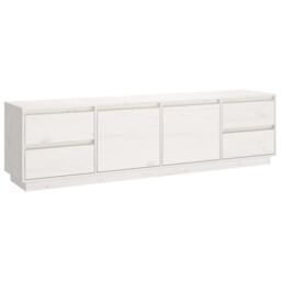 Berkfield Home TV Cabinet White 176x37x47.5 cm Solid Wood Pine - thumbnail 2