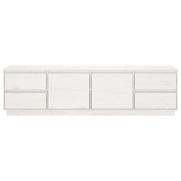 Berkfield Home TV Cabinet White 176x37x47.5 cm Solid Wood Pine - thumbnail 6