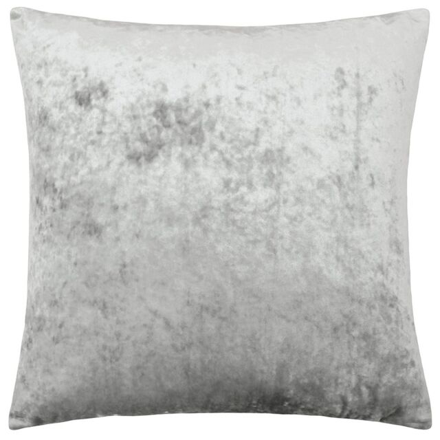 Paoletti Verona Crushed Velvet Sqaure Polyester Filled Cushion in Silver - Size: 55 cm x 55 cm - image 1