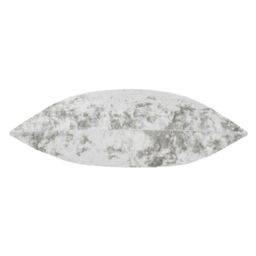 Paoletti Verona Crushed Velvet Sqaure Polyester Filled Cushion in Silver - Size: 55 cm x 55 cm - thumbnail 2