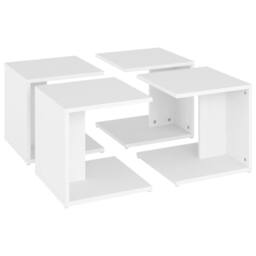 Berkfield Home Stylish Coffee Tables 4 pcs White 33x33x33 cm Engineered Wood - Size: 33 x 33 x 33 cm - thumbnail 9