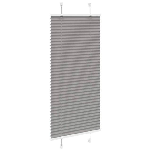 Berkfield Home Pleated Blind Anthracite 60x150 cm Fabric Width 59.4 cm Polyester in Grey - image 1
