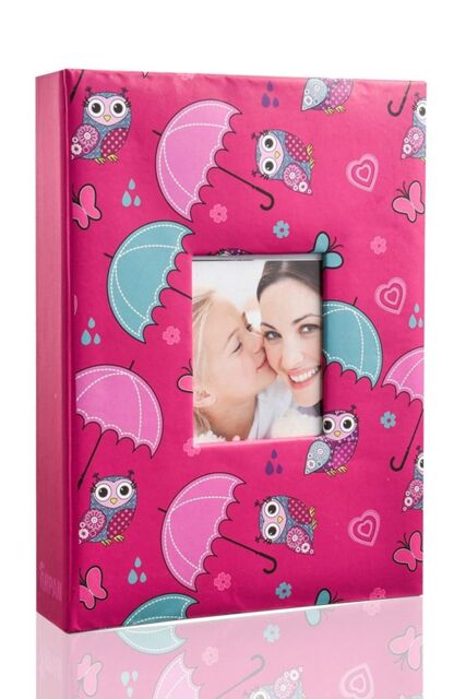 "Arpan Fashion Design 200 Holds Photo Album for 5""X7(13X18cm) Photo with Window (Cream-Flower) in Pale Pink - Size: 13X18 cm" - image 1