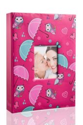 "Arpan Fashion Design 200 Holds Photo Album for 5""X7(13X18cm) Photo with Window (Cream-Flower) in Pale Pink - Size: 13X18 cm" - thumbnail 1